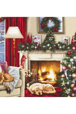 Borduurpakket Christmas interior - Luca-S Goedkoop