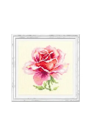 Borduurpakket (m) Pink Rose - Magic Needle Superprijs