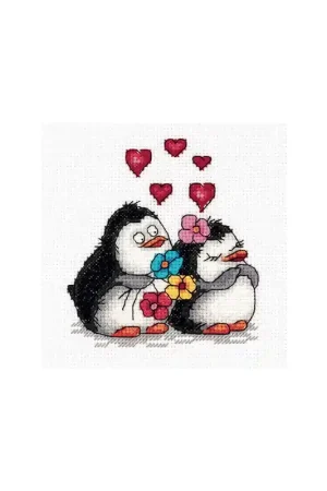 Bestel Nu Borduurpakket Penguins in Love - PANNA
