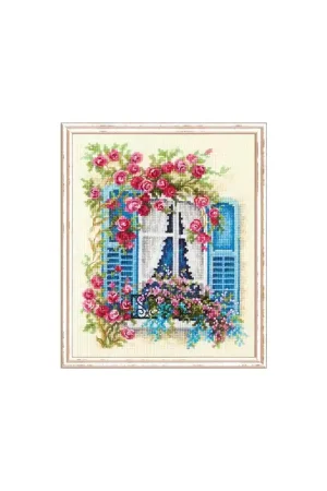 Beperkt Aanbod Borduurpakket Blossoming Window - Magic Needle