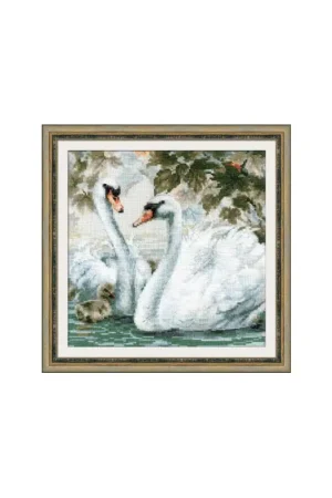 Borduurpakket White Swans - RIOLIS Lage Prijs