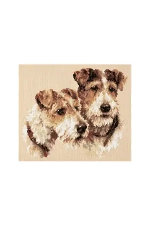 Meest Verkocht Borduurpakket Fox Terriers - Magic Needle