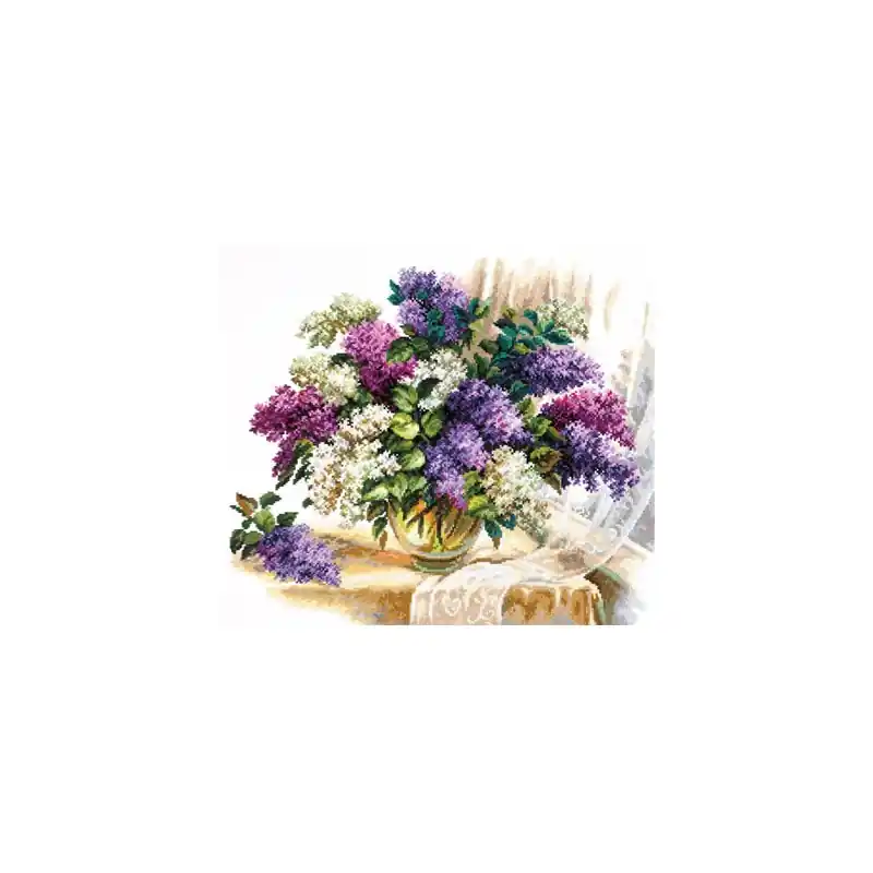 Seizoensaanbieding Borduurpakket The scent of lilacs - Magic Needle