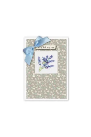 Borduurpakket Kaart Flower - Luca-S Bestseller