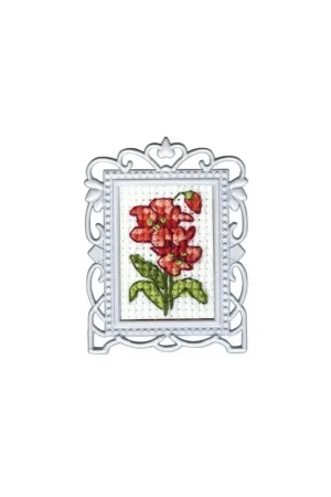 Alleen Vandaag Borduurpakket Framed Art Red Flower - RTO