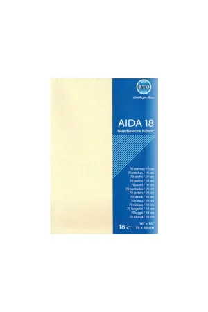 Actieprijs Borduurstof Aida 18 count - Ecru - RTO