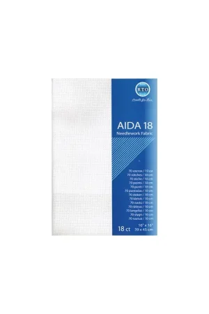 Premium Borduurstof Aida 18 count - White - RTO