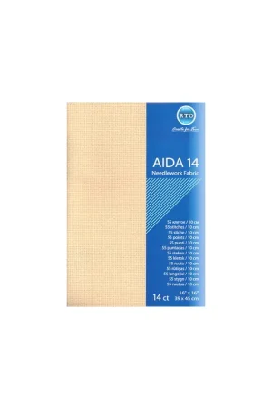 Snelle Levering Borduurstof Aida 14 count - Beige - RTO