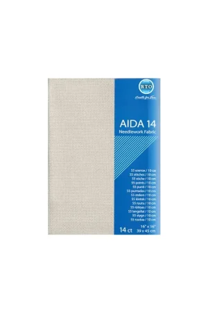 Nieuw Borduurstof Aida 14 count - Grey - RTO