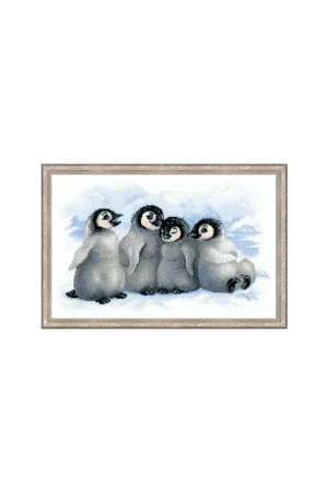 Borduurpakket Funny Penguins - RIOLIS Beperkt Aanbod