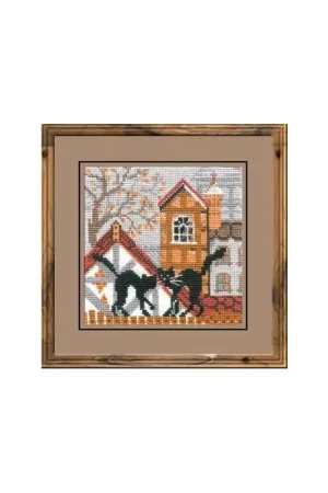 Express Levering Borduurpakket The City and Cats - Autumn - RIOLIS