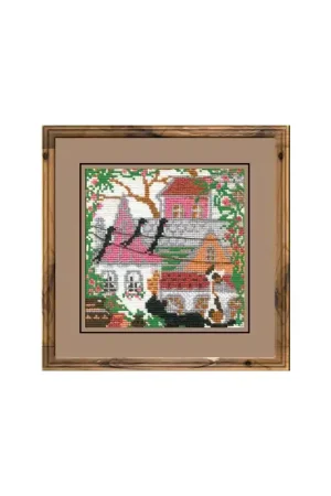 Borduurpakket The City and Cats - Summer - RIOLIS Shop Nu
