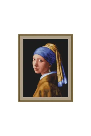 Actieprijs Petit Point borduurpakket Girl with a Pearl - Luca-S