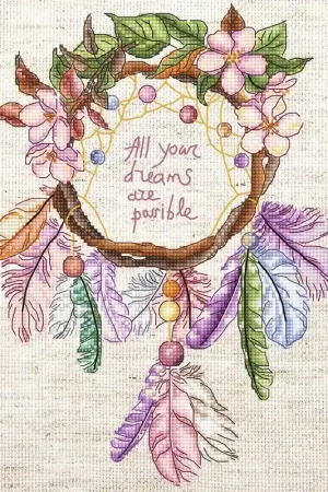 Aanbieding Borduurpatroon All your Dreams are Possible - Leti Stitch