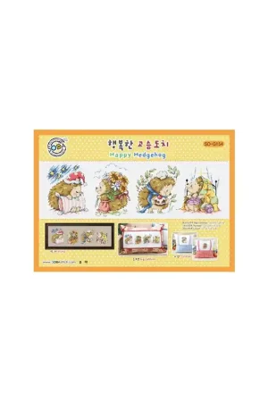 Lage Kosten Borduurpatroon Happy Hedgehog - Soda Stitch