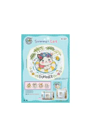 Bestel Nu Borduurpatroon Summer Cat - Soda Stitch