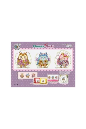 Shop Nu Borduurpatroon Flower Owls - Soda Stitch
