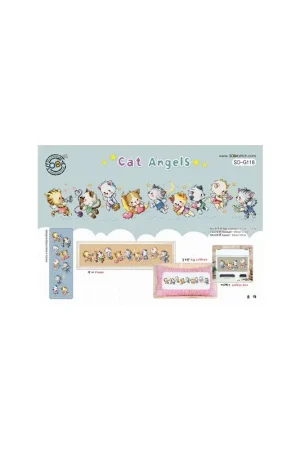 Populair Borduurpatroon Cat Angels - Soda Stitch