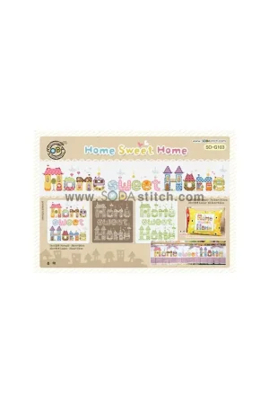 Borduurpatroon Home Sweet Home - Soda Stitch Nieuw