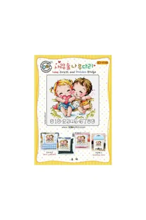 Populair Borduurpatroon Love Forest and Wooden Bridge - Soda Stitch