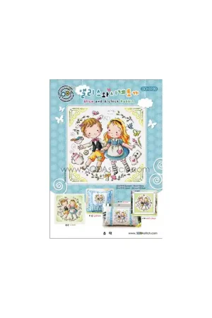 Borduurpatroon Alice and a Clock Rabbit - Soda Stitch Superprijs