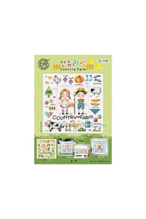 Borduurpatroon Country Farm - Soda Stitch Finale Uitverkoop