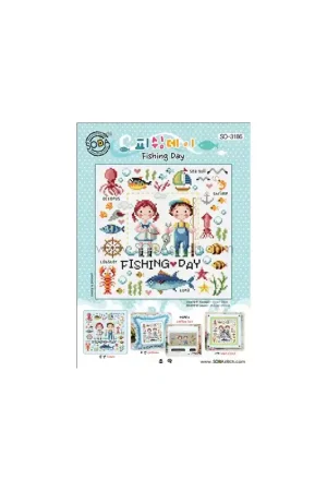 Bestel Nu Borduurpatroon Fishing Day - Soda Stitch