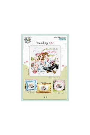 Borduurpatroon Wedding Car - Soda Stitch Beperkt Aanbod