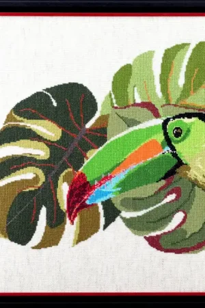 Actieprijs Pako Exotische toekan borduren (pakket) ook mogelijk als kussen**