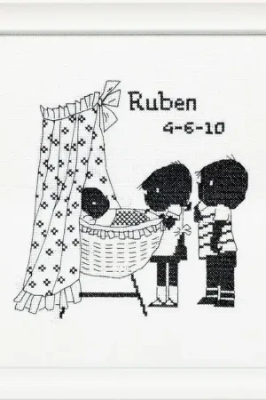 Pako Jip & Janneke Geboortetegel Welkom lief broerje/zusje borduren (pakket) Nu Kopen