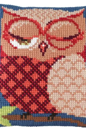 Gereduceerde Prijs Pako Knipogende uil Kruissteekkussen pakket