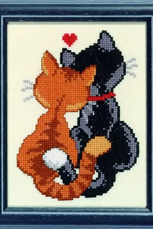 Alleen Vandaag Pako Verliefde poesjes borduren (pakket) 210.845