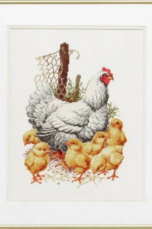 Pako Kip met kuikens op de boerderij borduren (pakket) Populair