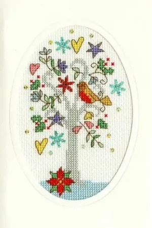 Beste Prijs Winter Wishes kerstkaart borduren