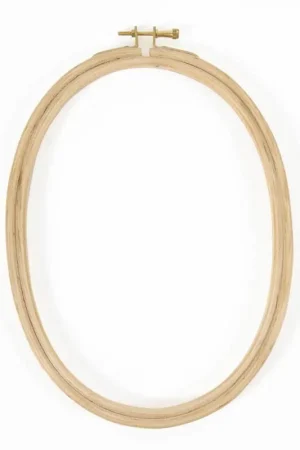 Weekendaanbieding DMC Borduurring ovaal hout fantasie 18x24 centimeter