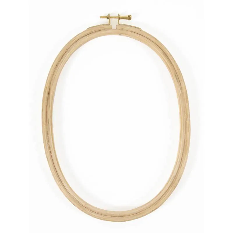 Weekendaanbieding DMC Borduurring ovaal hout fantasie 18x24 centimeter