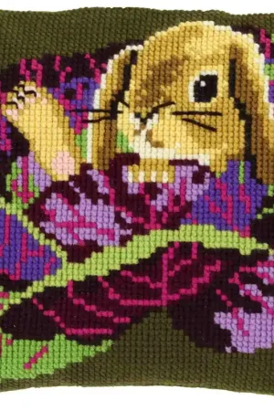 Pako Konijntje in rode kool Kruissteekkussen pakket 003.291 Express Levering