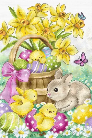 Beste Prijs Leti Stitch Easter Rabbit and Chicks borduren (pakket) L8033