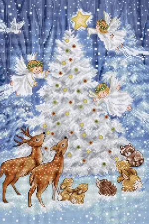 Actieprijs Leti Stitch Angel in Wood borduren (pakket) L9921 **