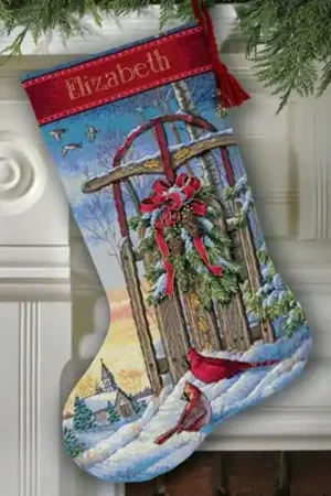 Dimensions Christmas Sled Stocking 8819 Korting