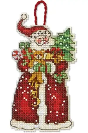 Dimensions Santa Ornament 70-08895 Op = Op
