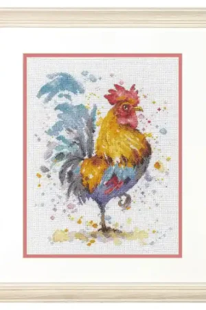 Dimensions Watercolor Rooster 70-35432 Direct Beschikbaar