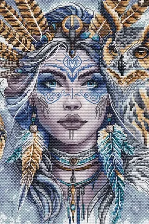 Actieprijs AVA Stitch The Warrior and Guardian Owls P077 borduren (pakket)