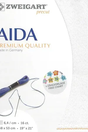 Zweigart borduurstof Precut Aida Opal (3251/11) 16ct 48x53cm Lage Prijs