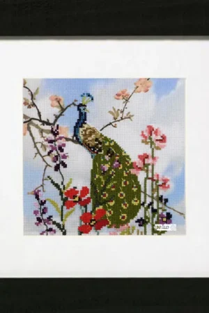 Bestseller Pako Pauw met bloemen 280.030 borduren (pakket)