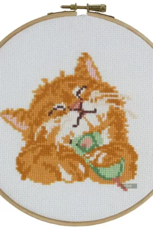 Aanbieding Pako Poesje met muis 289.011 voorbedrukt borduren (pakket)