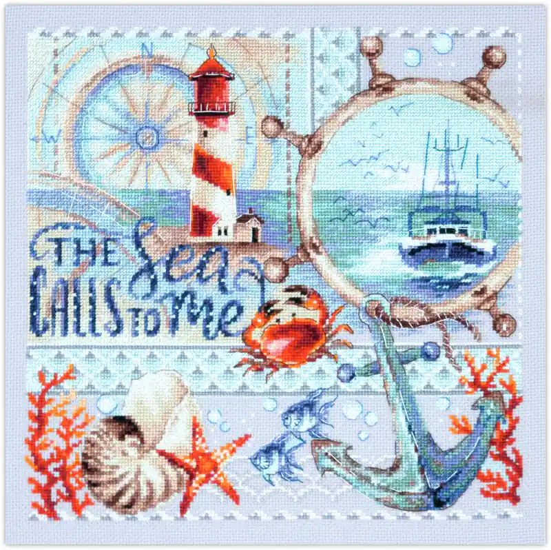 Magic Needle The Sea Calls to Me… borduren (pakket) 540-702 Rechtstreeks Van De Fabrikant
