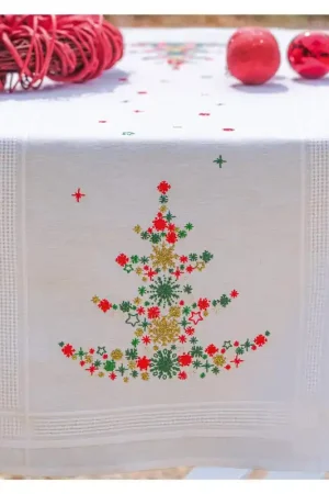 Vervaco Tafelloper Kerstboom met versiering PN-0218373 borduren (pakket) Uitverkoop