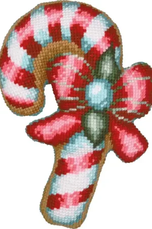 Betaalbaar Vervaco Candy Cane Kruissteekvormkussen pakket met rug PN-0215331
