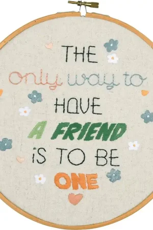 Dagaanbieding Vervaco A friendly quote incl. borduurring borduren (pakket) PN-0215318